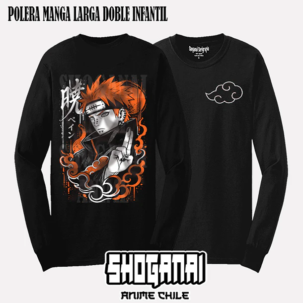 NAR38 Pain - NARUTO - INFANTIL (Polera o Polerón) 5