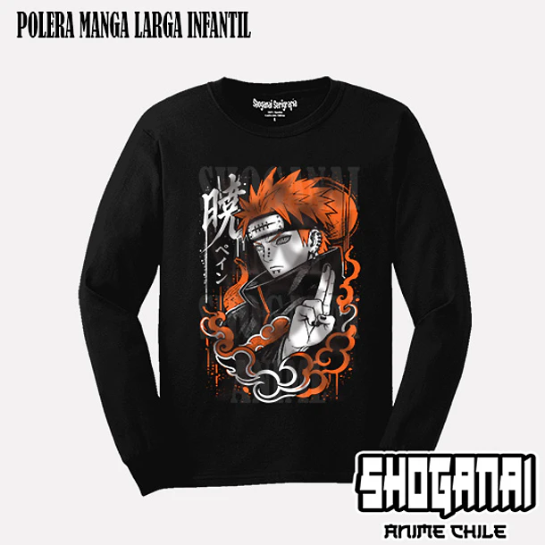NAR38 Pain - NARUTO - INFANTIL (Polera o Polerón) 4