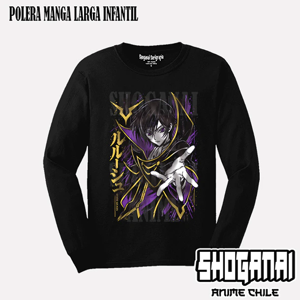 CG01 Lelouch Lamperouge / Zero - CODE GEASS - INFANTIL (Polera o Polerón) 4