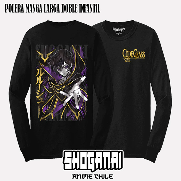 CG01 Lelouch Lamperouge / Zero - CODE GEASS - INFANTIL (Polera o Polerón) 5