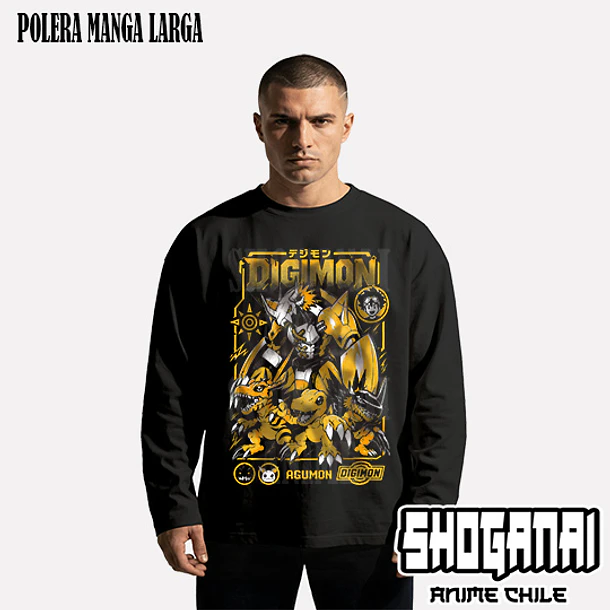 DGM01 Agumon, Greymon, WarGreymon y MetalGreymon - DIGIMON - ADULTO (Polera o Polerón) 4