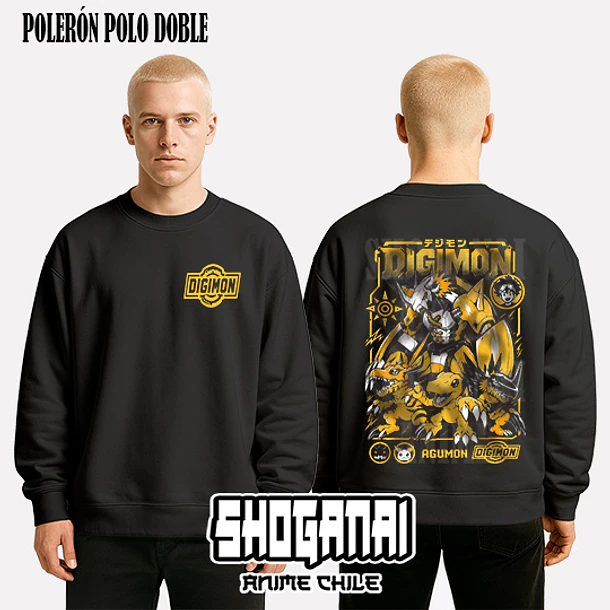 DGM01 Agumon, Greymon, WarGreymon y MetalGreymon - DIGIMON - ADULTO (Polera o Polerón) 8