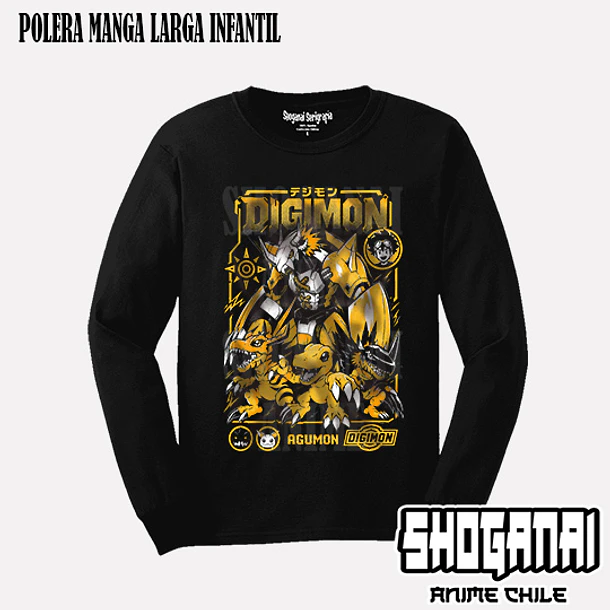 DGM01 Agumon, Greymon, WarGreymon y MetalGreymon - DIGIMON - INFANTIL (Polera o Polerón) 4