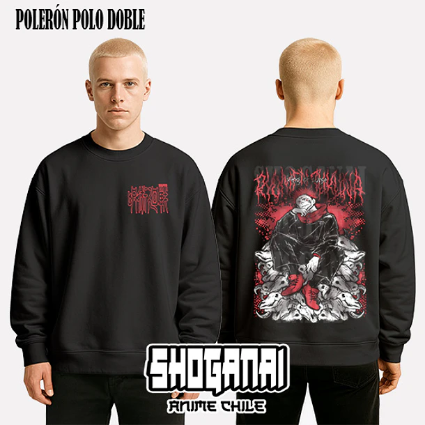 JJK75 Itadori X Sukuna - JUJUTSU KAISEN - ADULTO (Polera o Polerón) 7