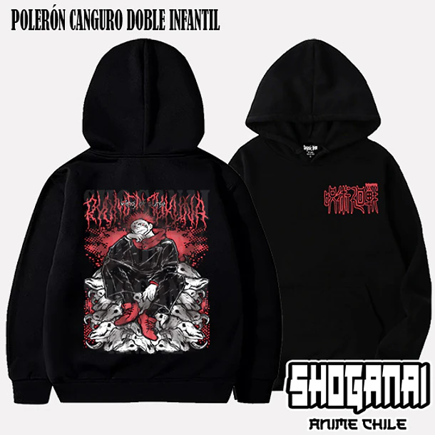 JJK75 Itadori X Sukuna - JUJUTSU KAISEN - INFANTIL (Polera o Polerón) 5