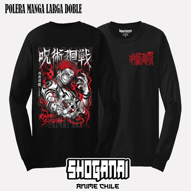 JJK100 Ryomen Sukuna - JUJUTSU KAISEN - ADULTO (Polera o Polerón) 5