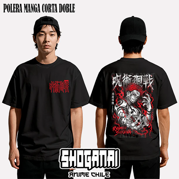 JJK100 Ryomen Sukuna - JUJUTSU KAISEN - ADULTO (Polera o Polerón) 3