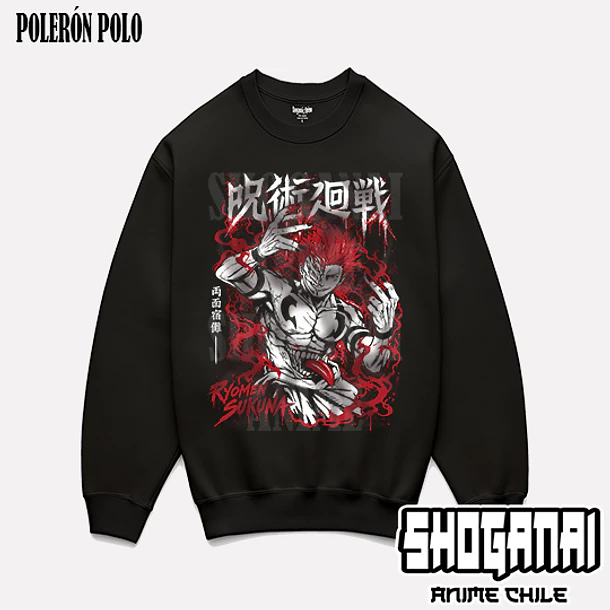 JJK101 Ryomen Sukuna - JUJUTSU KAISEN - ADULTO (Polera o Polerón) 7