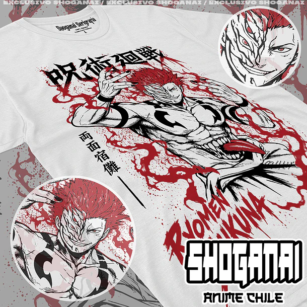 JJK101 Ryomen Sukuna - JUJUTSU KAISEN - ADULTO (Polera o Polerón) 2