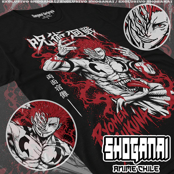 JJK101 Ryomen Sukuna - JUJUTSU KAISEN - ADULTO (Polera o Polerón) 1
