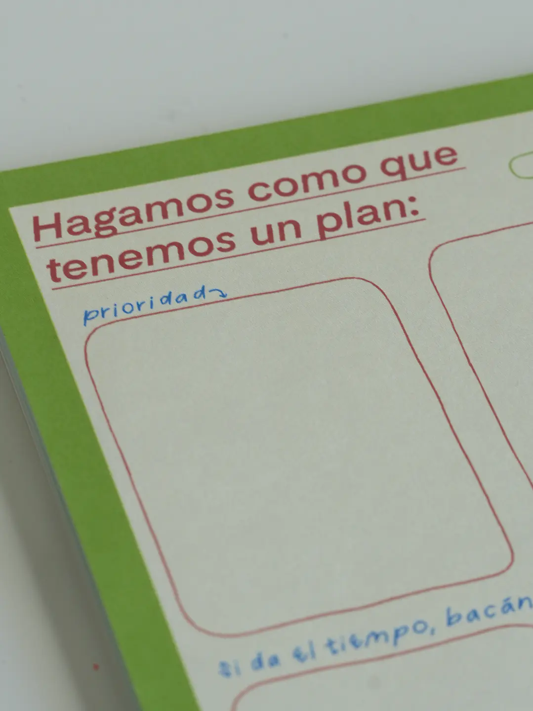 Hagamos como que tenemos un plan - Notepad Planificador 3
