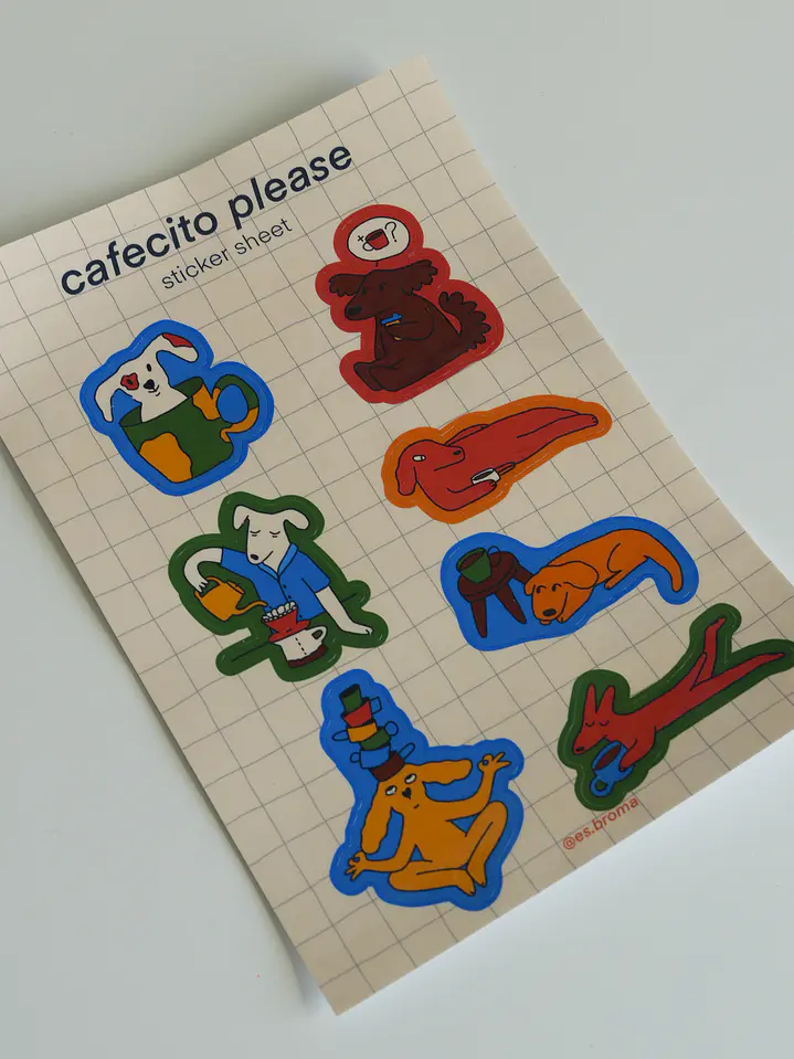 Cafecito Please - Sticker Sheet 1