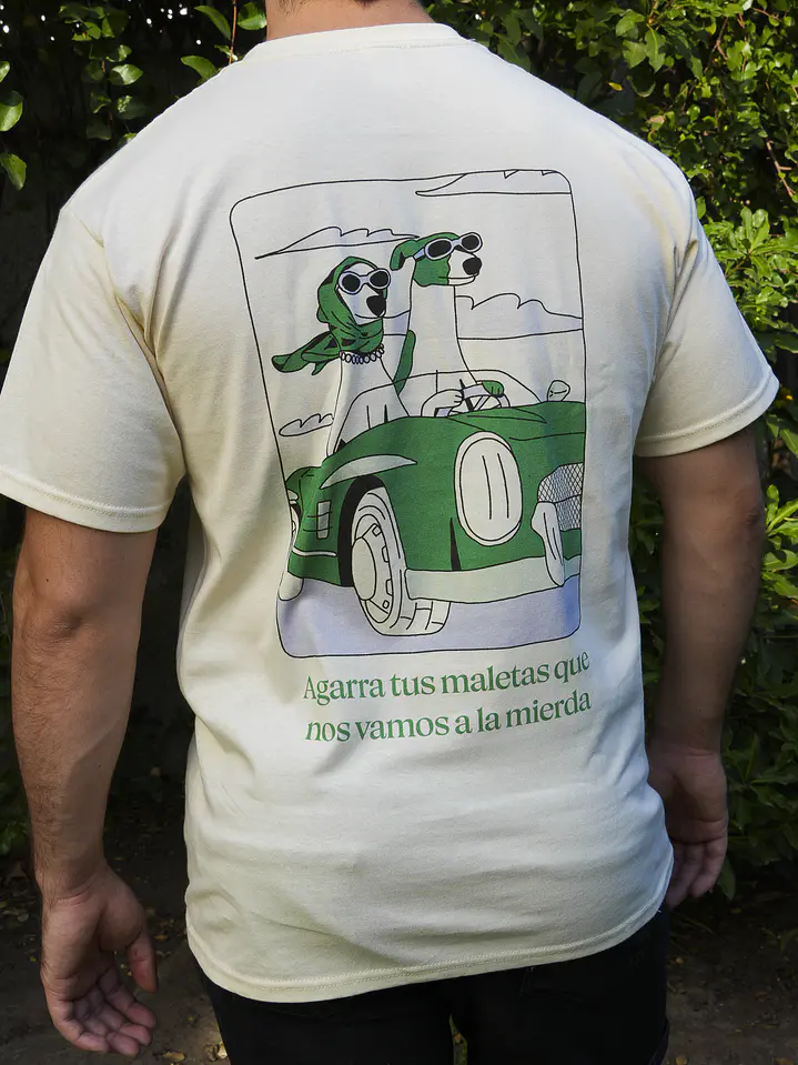 Agarra tus maletas CREMA - Polera 100% algodón 4