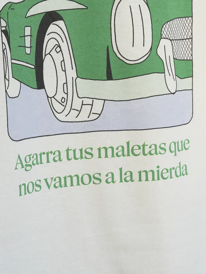 Agarra tus maletas CREMA - Polera 100% algodón 6