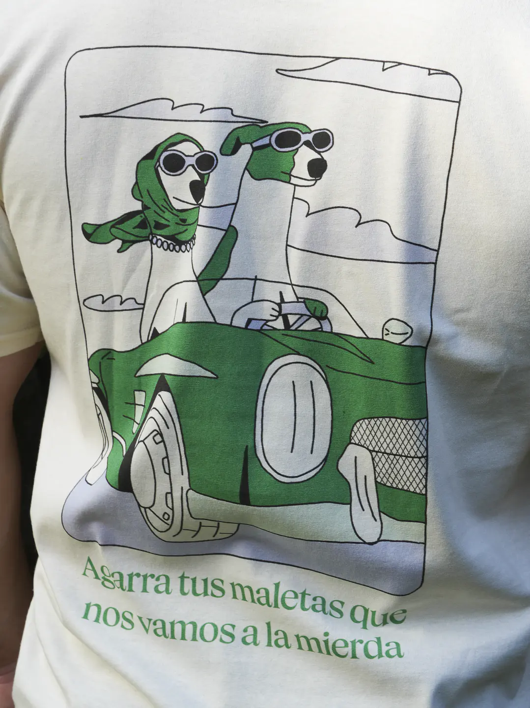 Agarra tus maletas CREMA - Polera 100% algodón 8