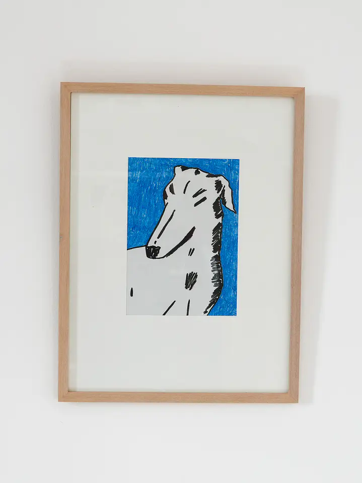 Vigilante en Azul - Obra original técnica mixta 1