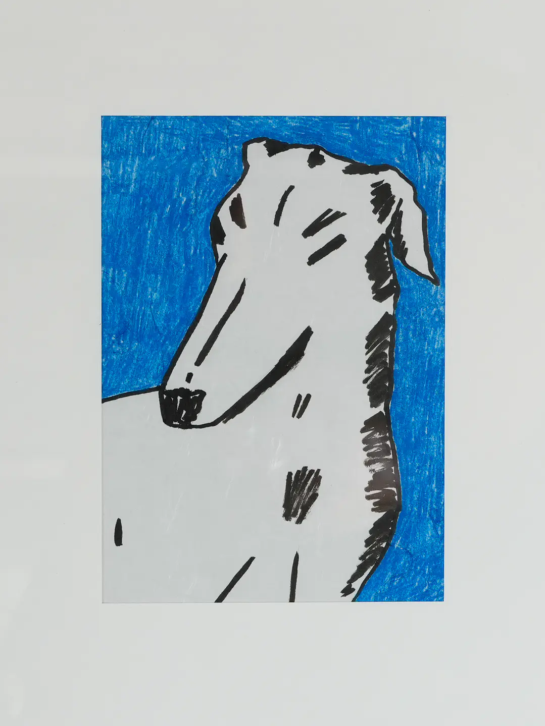 Vigilante en Azul - Obra original técnica mixta 2