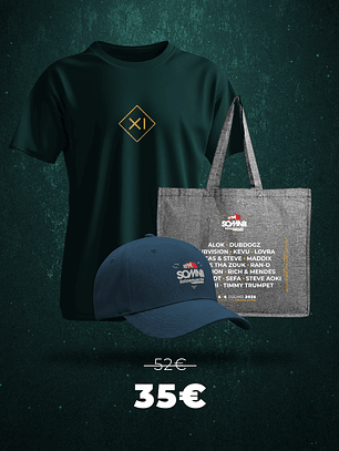 PACK PROMO T-SHIRT + BONÉ + SACO DE PRAIA