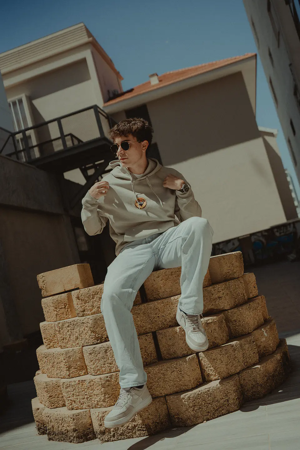 HOODIE BEGE RELÓGIO XII 1