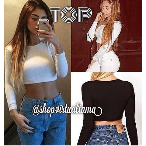 Blusa Top manga Larga - Ref. BLUCML