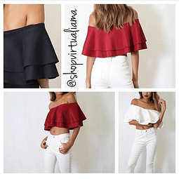 Blusa Top Doble Arandela - Ref. BLUTDA