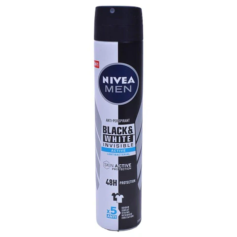 NIVEA DEO SPRAY B&W INVISIBLE ACTIVE 200ML