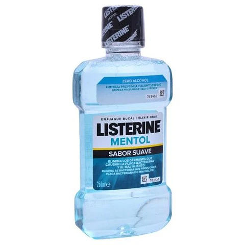 LISTERINE MENTOL SUAVE 250ML