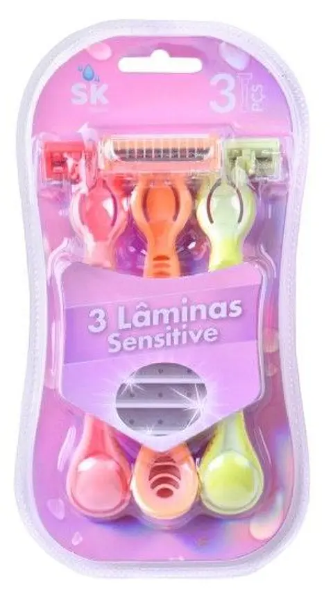 LAMINAS DEPILAÇÃO SK M. 3PCS 