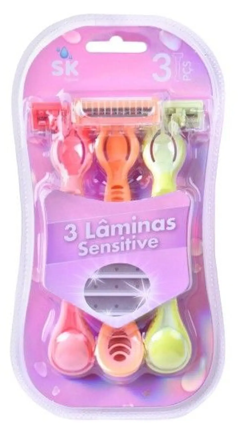 LAMINAS DEPILAÇÃO SK M. 3PCS  1
