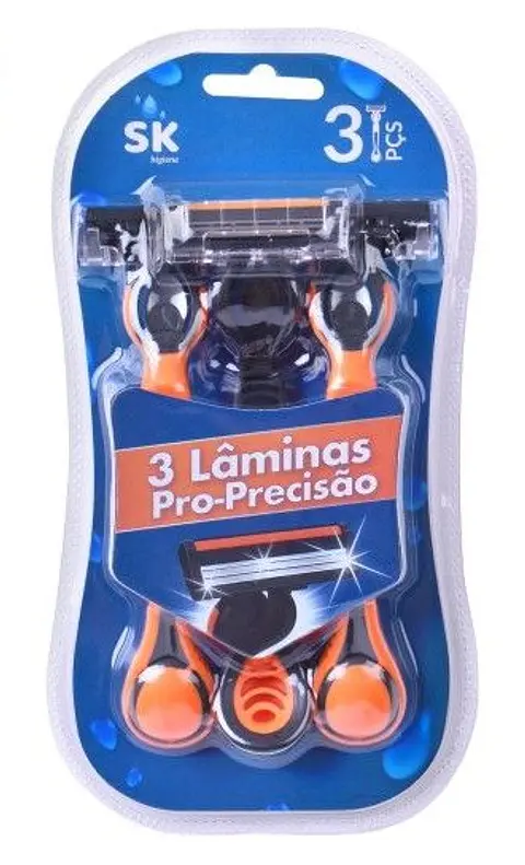 LAMINAS BARBEAR MEN PRO-PRECISÃO SK 3PC 