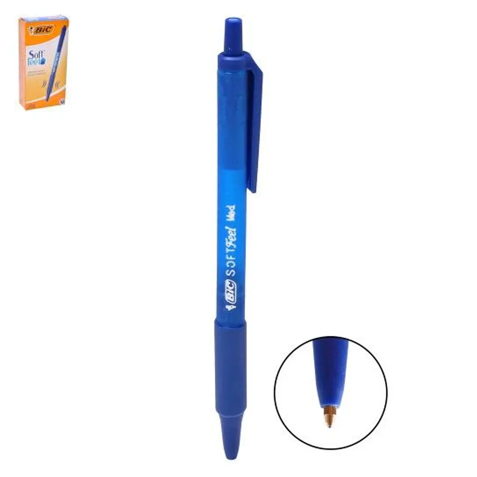 BIC CANETA SOFT FEEL AZUL 12 UNI. 1