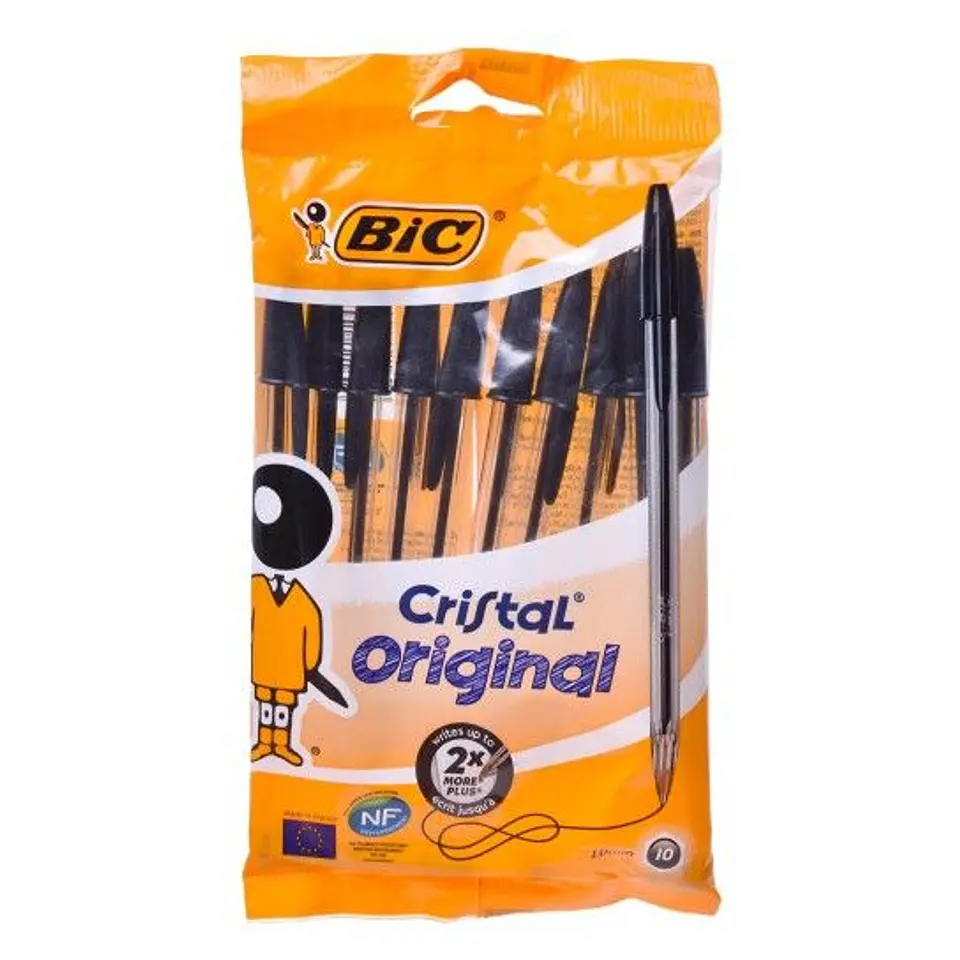 BIC CANETA CRISTAL ORIGINAL PRETA 10 UNI. 1