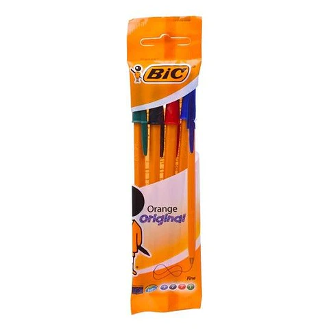 BIC CANETA CRISTAL ORANGE 4 UNI.