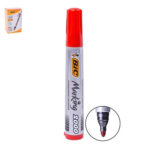 BIC MARCADOR PERMANENTE MARKING VERM. 12 UNI.