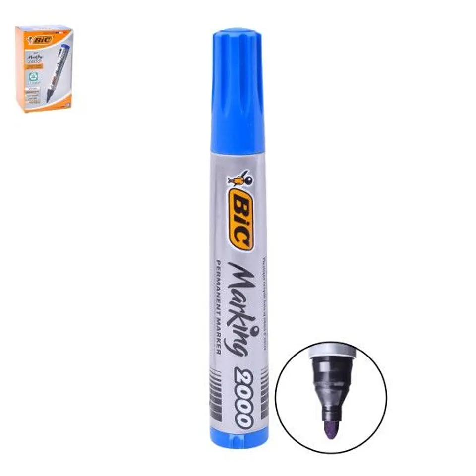 BIC MARCADOR PERMANENTE MARKING AZUL 12 UNI. 1