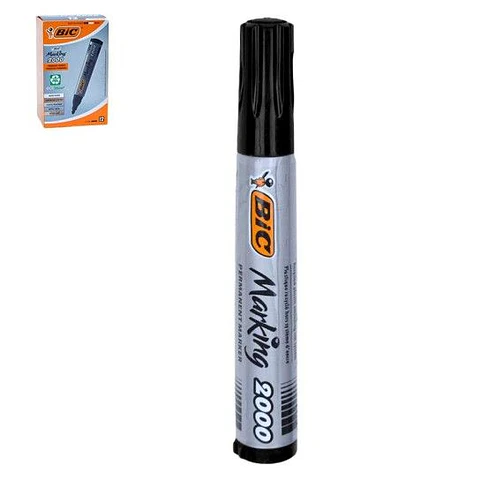 BIC MARCADOR PERMANENTE MARKING PRETO 12 UNI.