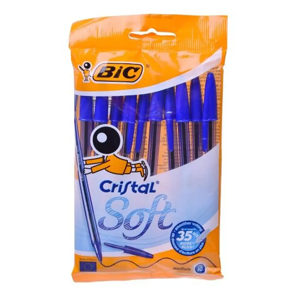 BIC CANETA CRISTAL SOFT AZUL 10 UNI. 1