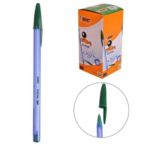 BIC CANETA CRISTAL SOFT VERDE 50 UNI.