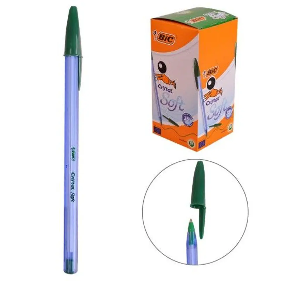 BIC CANETA CRISTAL SOFT VERDE 50 UNI. 1