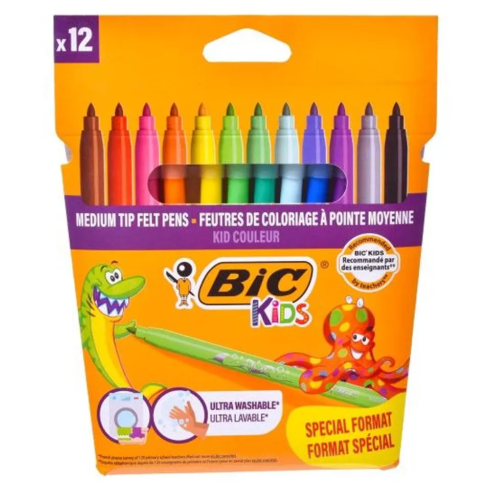 BIC MARCADOR KIDS COULEUR 12 CORES 1