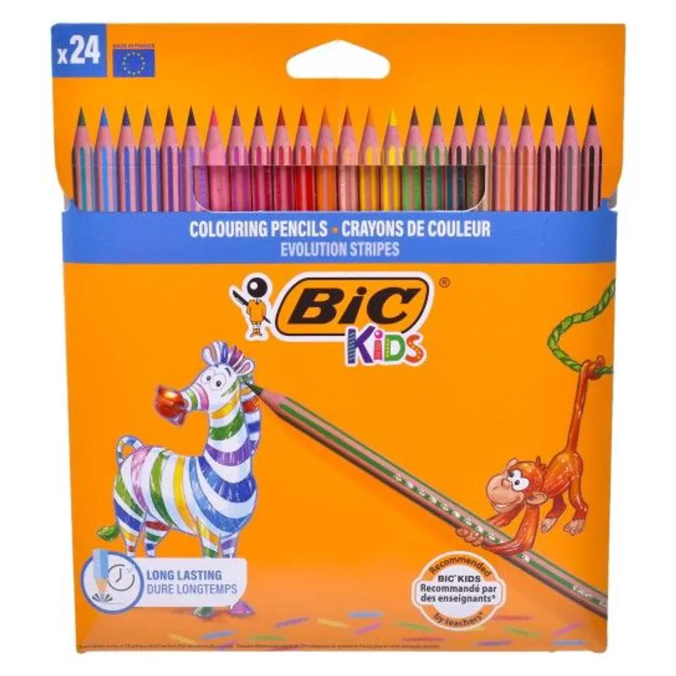 BIC LÁPIS STRIPES 24 CORES 1
