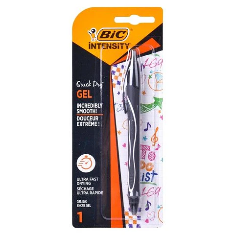 BIC CANETA GEL QUICK DRU PRETA