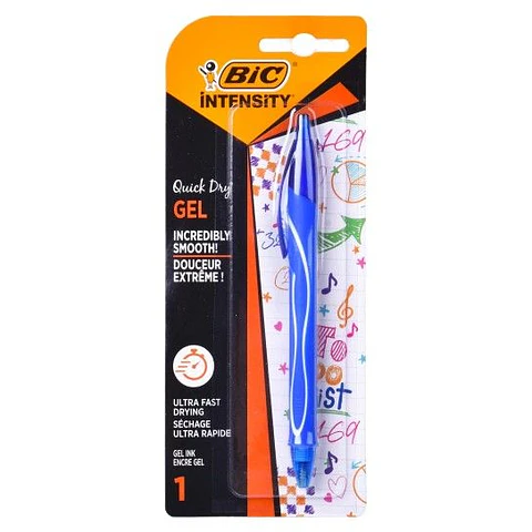 BIC CANETA GEL QUICK DRU AZUL