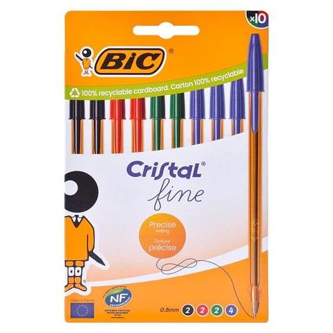 BIC CANETA CRISTAL FINE 10 UNI.