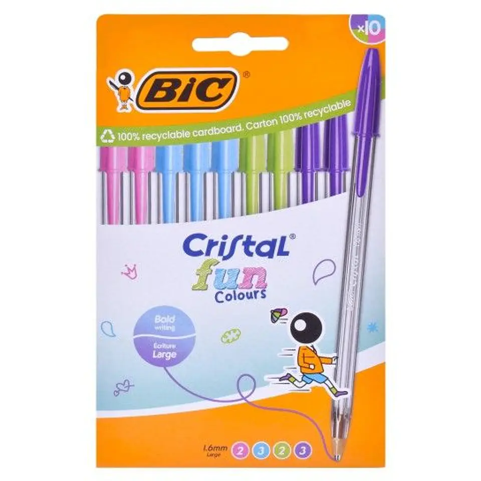 BIC CANETA CRISTAL FUN 10 UNI. 1