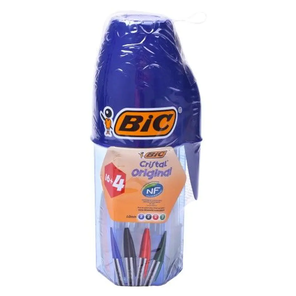 BIC CONJ 16+4CANETAS CRISTAL ORIGINAL 1