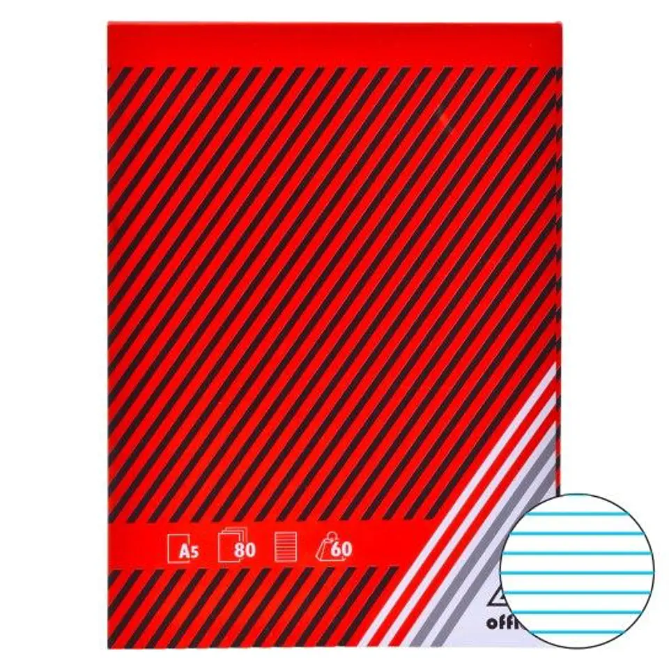 BLOCO PAPEL A5 80FLS PAUT. 1