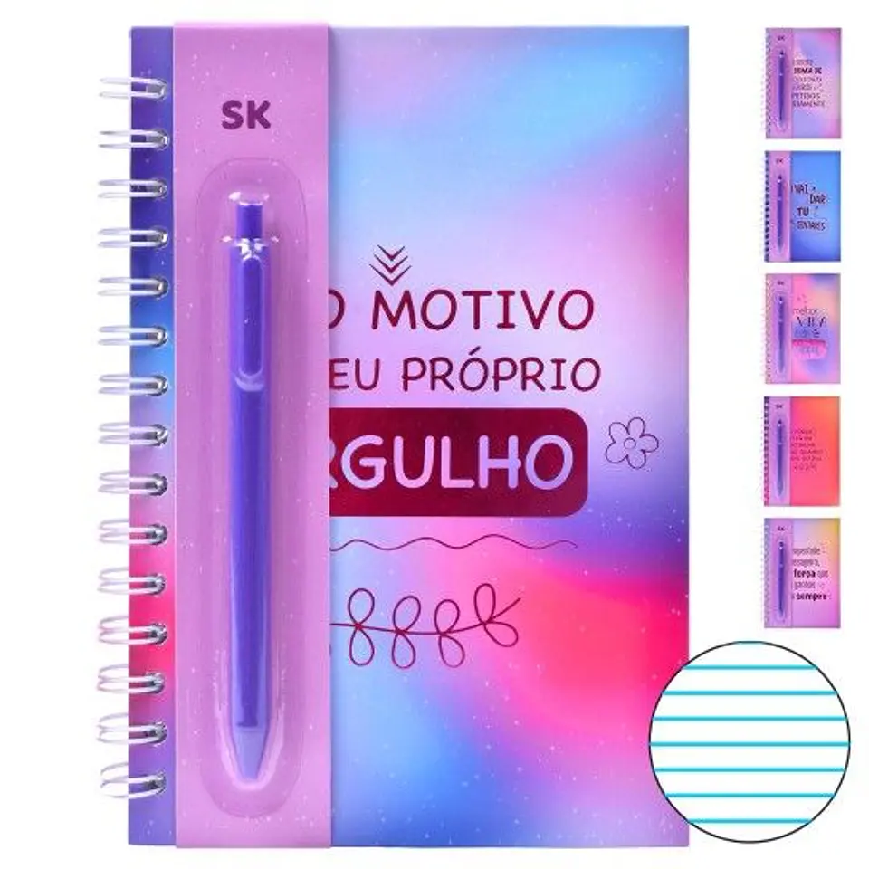 CADERNO A5 ESPIRAL SK 1