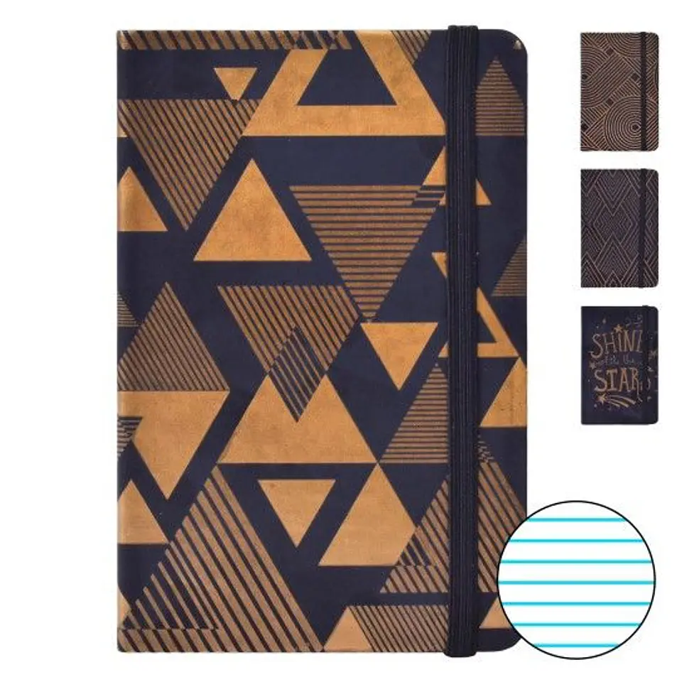 NOTEBOOK 90X140 GOLD BLACK 1