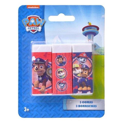 BORRACHAS PAW PATROL CONJ. 3 